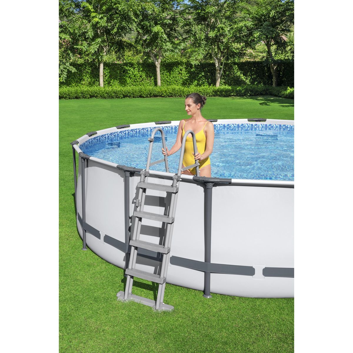 BESTWAY Piscine tubulaire ronde - 457x122cm - STEEL PRO MAX™