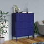 Voir la diapositive 1 : VIDAXL Armoire a tiroirs Bleu marine 80x35x101,5 cm Acier