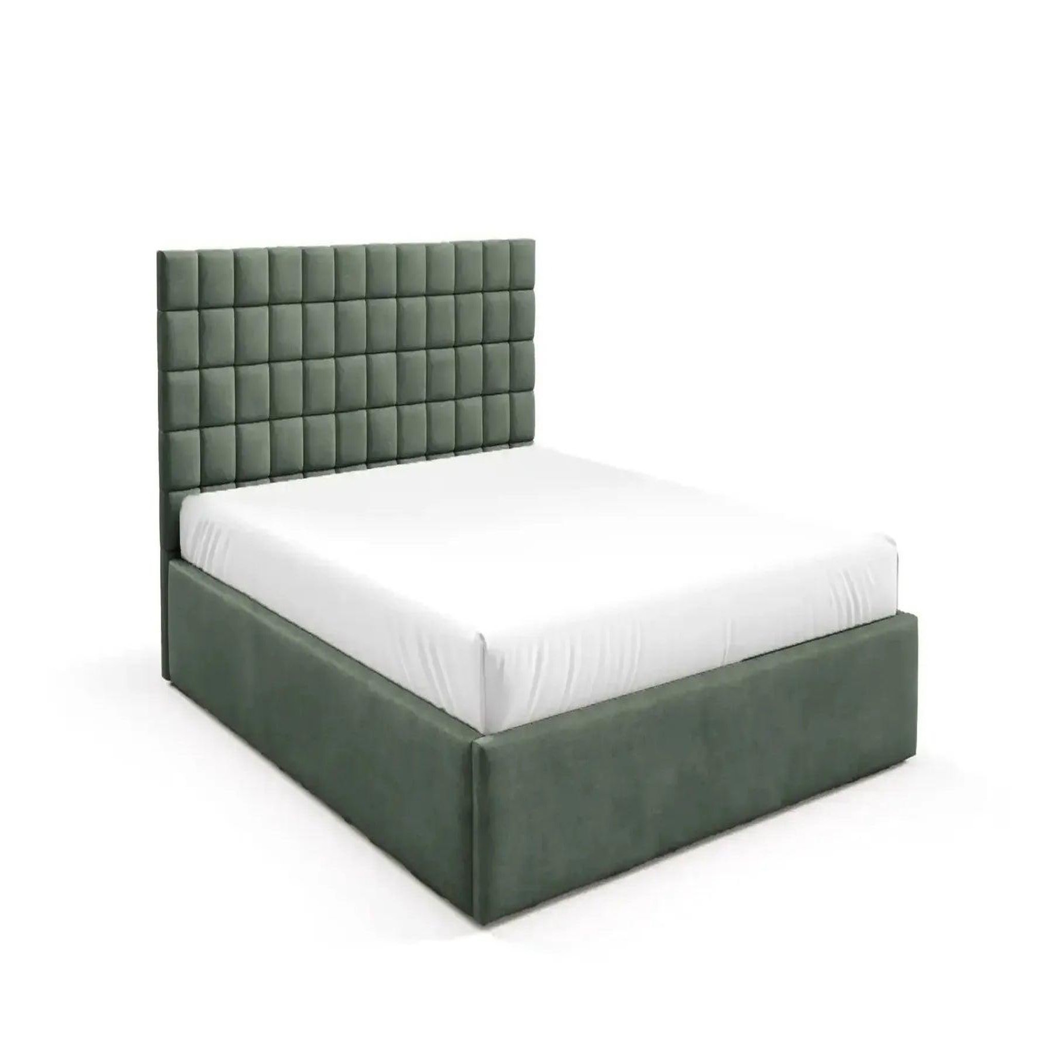 Voir la diapositive 1 : CASANOVA PARIS Thelma - lit coffre tissu velours vert