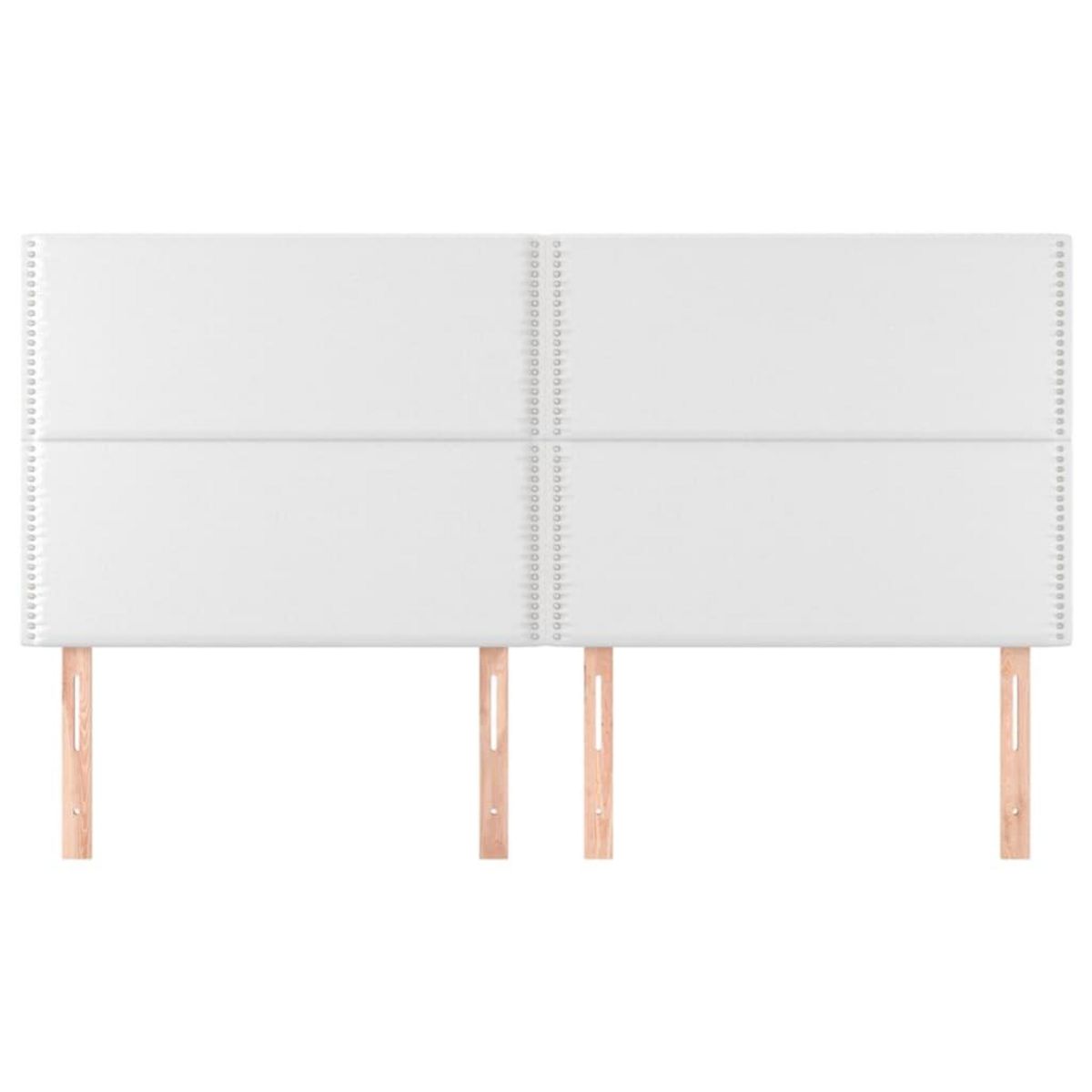 VIDAXL Tetes de lit 4 pcs Blanc 90x5x78/88 cm Similicuir