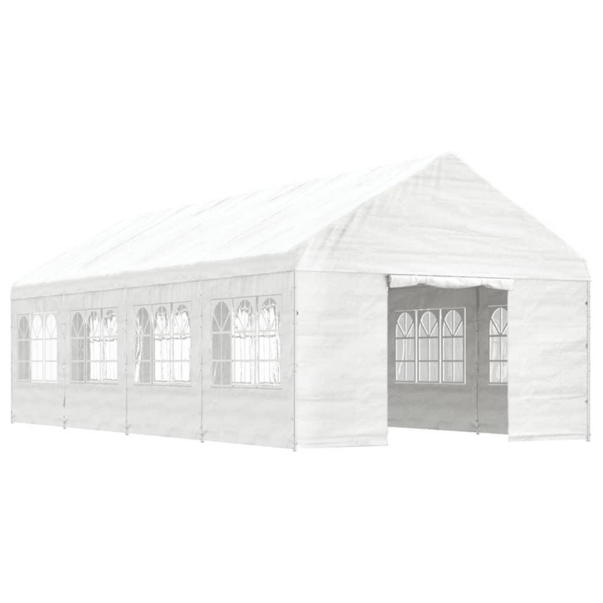 VIDAXL Belvedere avec toit blanc 8,92x4,08x3,22 m polyethylene