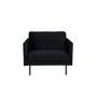Voir la diapositive 2 : Paris Prix Fauteuil en Velours  Zoom  95cm Noir