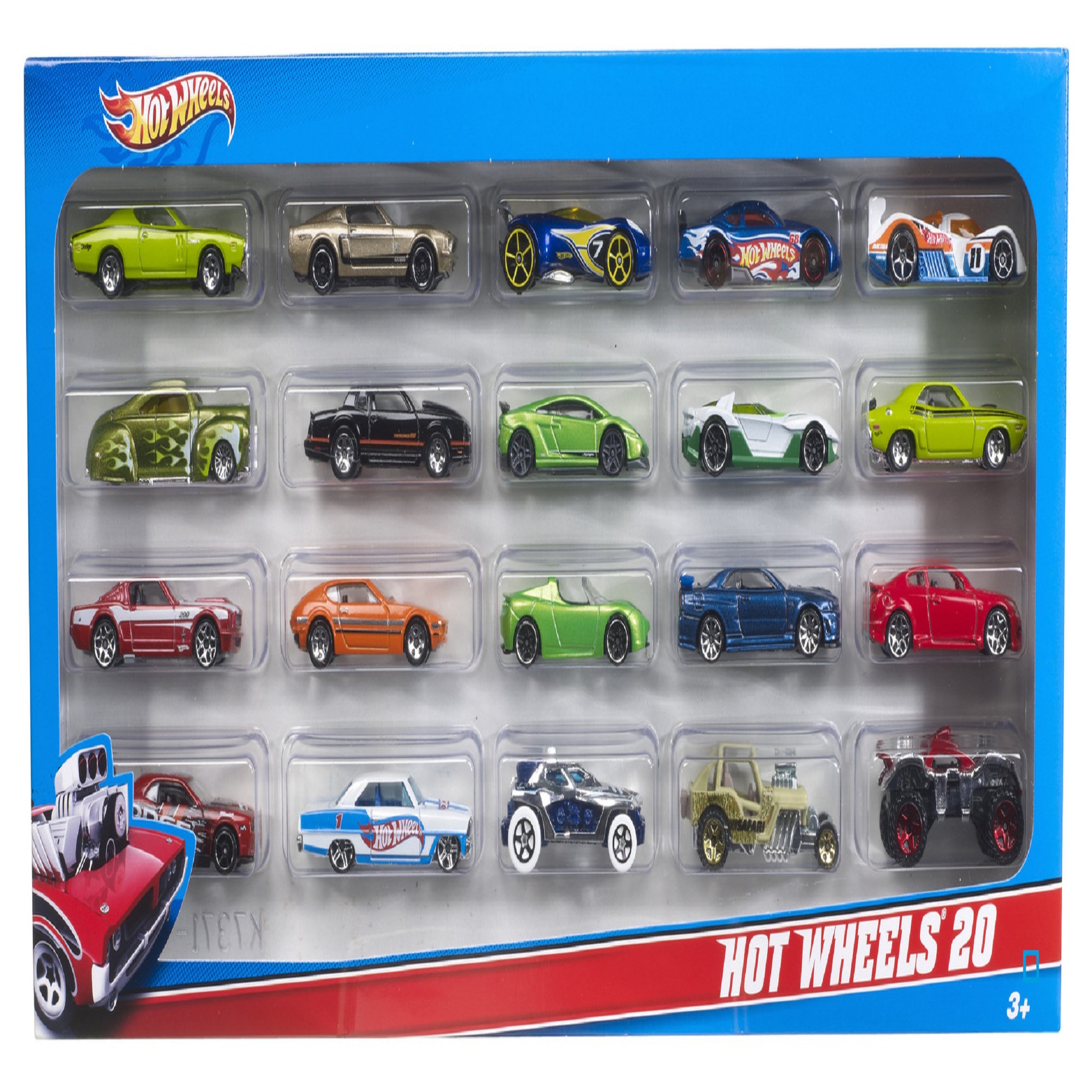 Voir la diapositive 2 : MATTEL Coffret de 20 véhicules Hot Wheels 