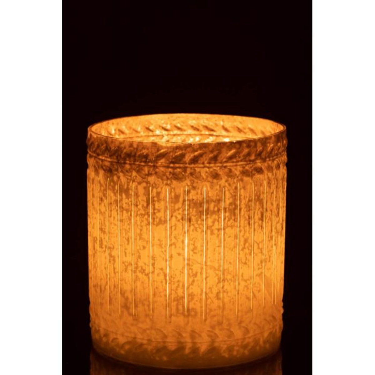 Paris Prix Photophore Déco en Verre  Ezy  23cm Blanc