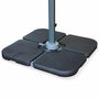 Voir la diapositive 2 : SWEEEK Dalle pour parasol à lester - 50x50cm pieds. socle poids pour fixer votre parasol