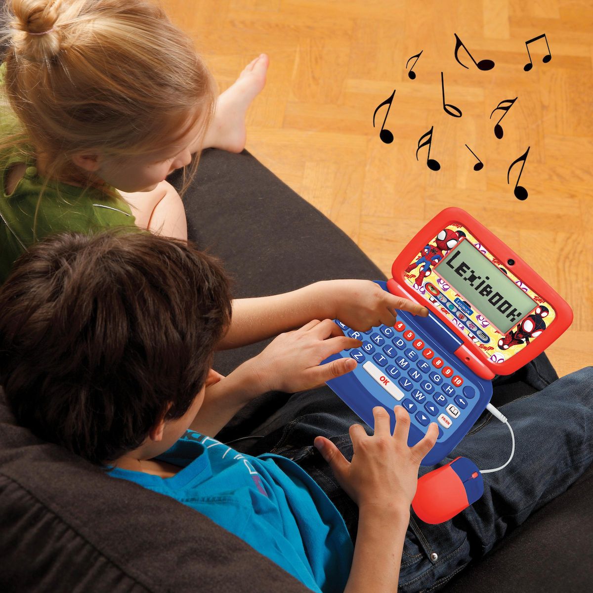 Lexibook Spidey ordinateur portable éducatif parlant bilingue – 40 activités en français et anglais