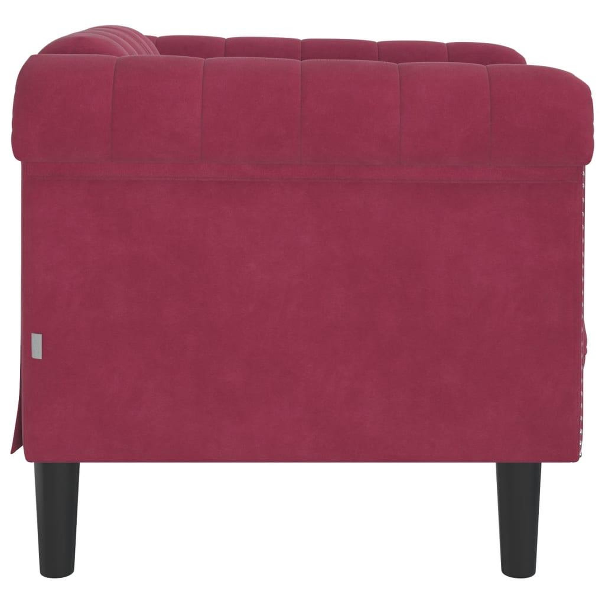 Voir la diapositive 5 : VIDAXL Fauteuil rouge bordeaux velours