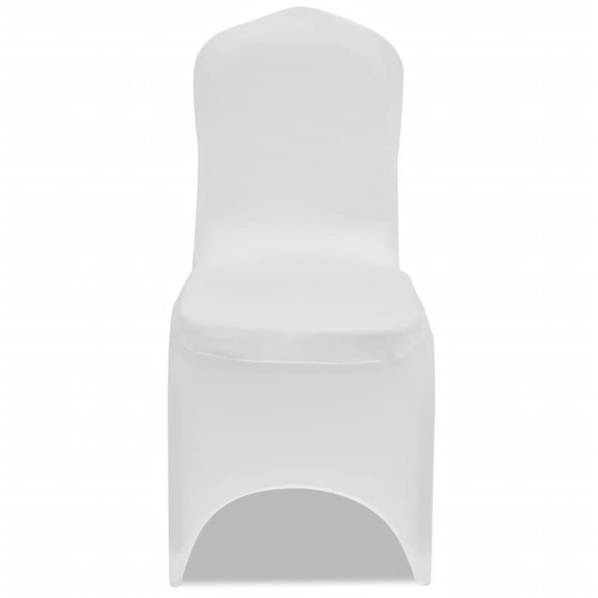 VIDAXL Housse blanche extensible pour chaise 6 pieces