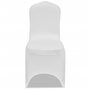 Voir la diapositive 3 : VIDAXL Housse blanche extensible pour chaise 6 pieces