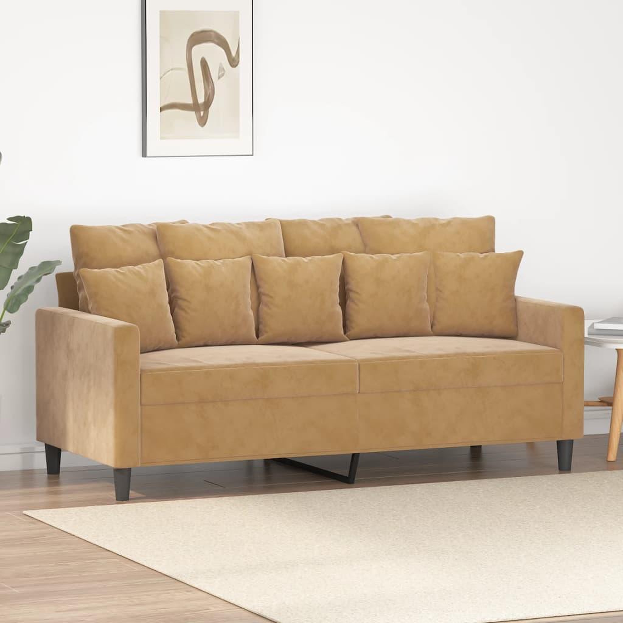 VIDAXL Canape a 2 places Marron 140 cm Velours
