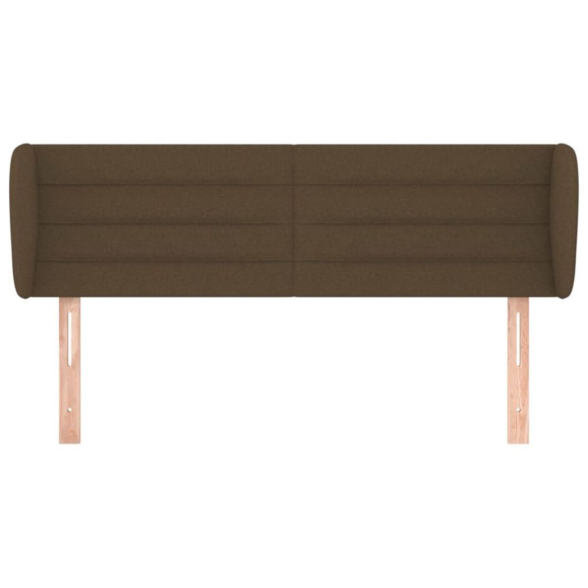 VIDAXL Tete de lit avec oreilles Marron fonce 147x23x78/88 cm Tissu