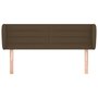 Voir la diapositive 3 : VIDAXL Tete de lit avec oreilles Marron fonce 147x23x78/88 cm Tissu