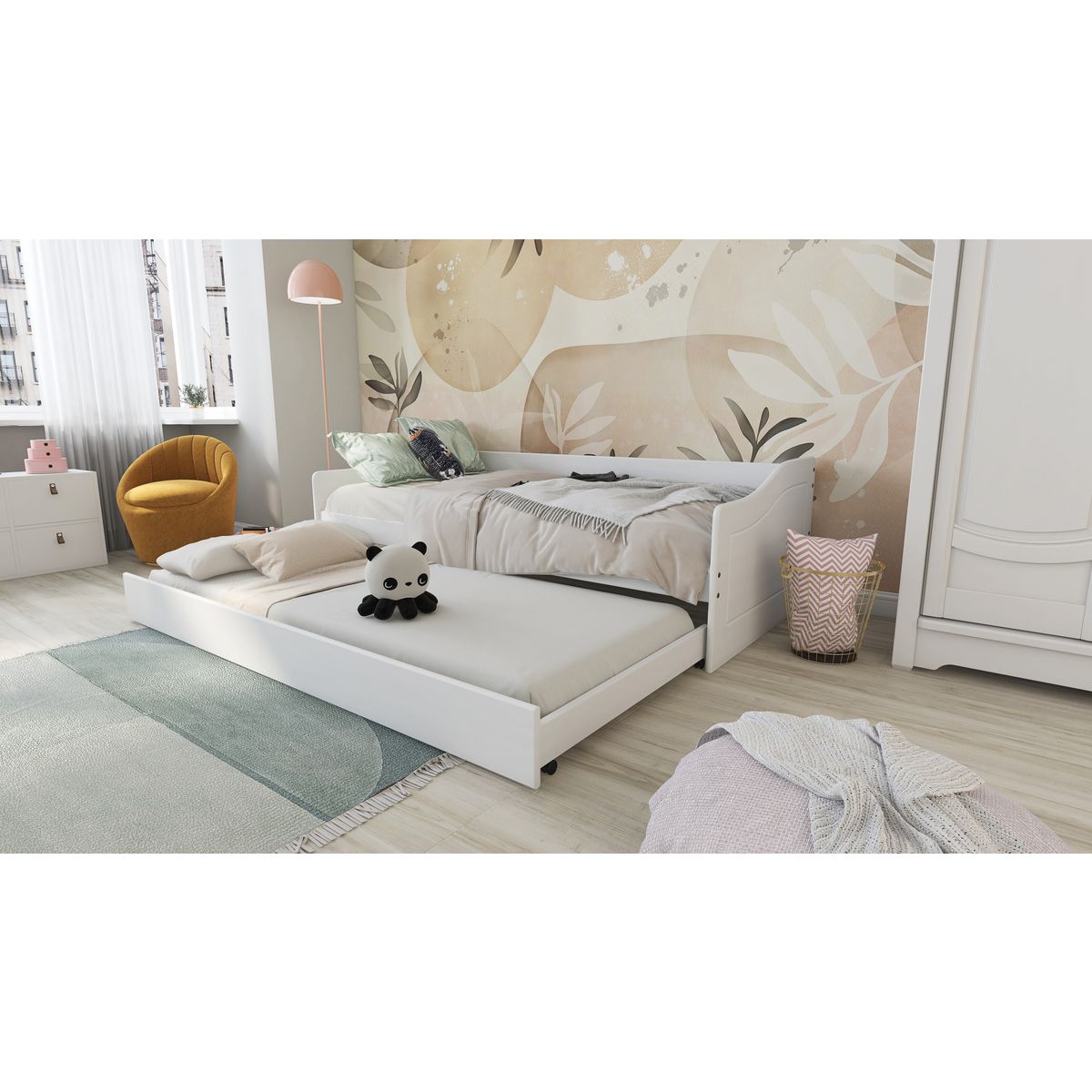 Lit banquette gigogne 90x190 cm ANDREA