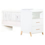 Voir la diapositive 1 : BABY PRICE  Lit bébé combiné 120x60 évolutif en 90x190cm JOY coloris naturel  