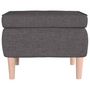 Voir la diapositive 3 : VIDAXL Tabouret avec pieds en bois Gris fonce Tissu