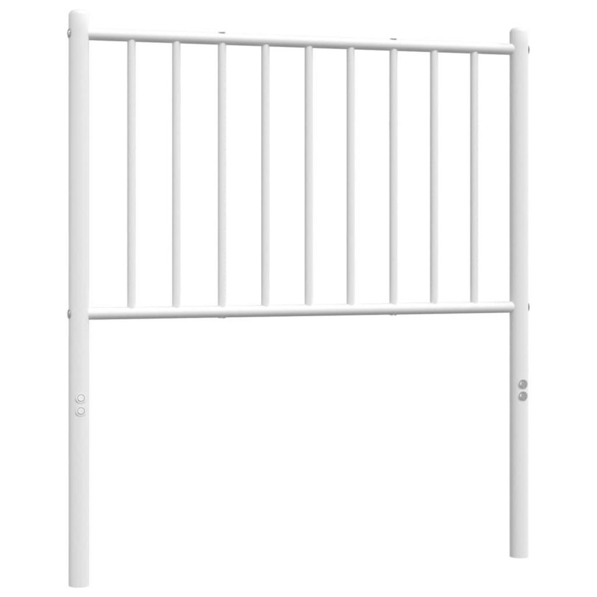 VIDAXL Tete de lit metal blanc 80 cm