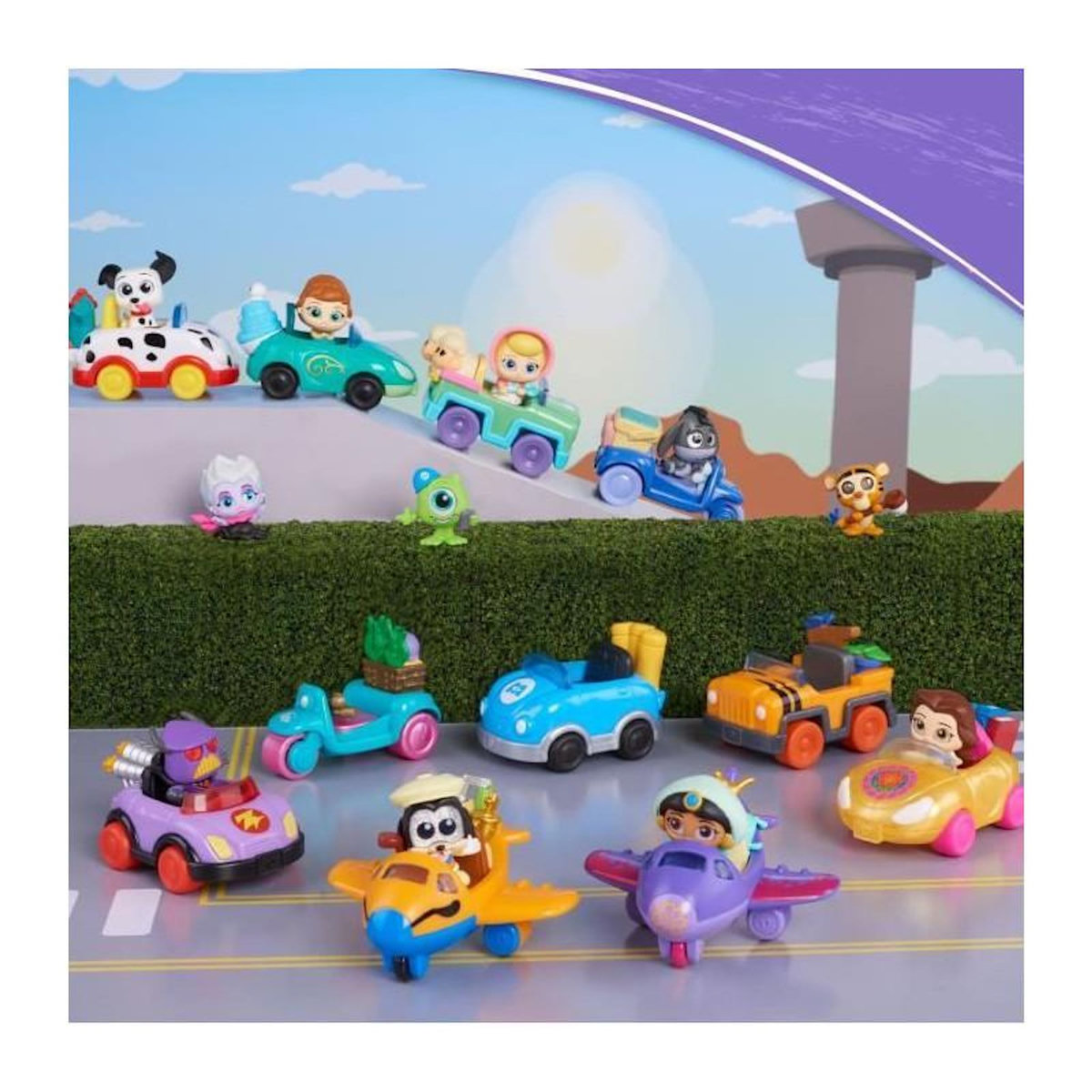DISNEY Figurines et véhicule - DISNEY - Voiture et Figurine - 1 figurine et 1 véhicule, 12 a collectionner