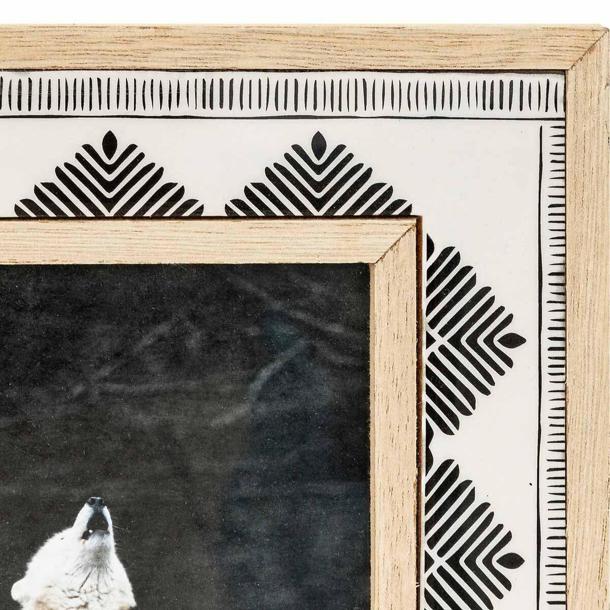 Voir la diapositive 2 : ATMOSPHERA Cadre photo déco  dyani  10x15cm blanc