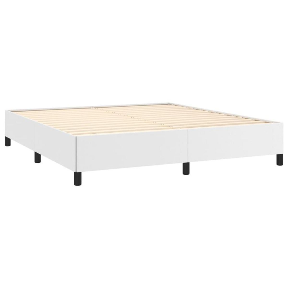 VIDAXL Cadre de lit sans matelas blanc 160x200 cm similicuir