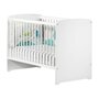 Voir la diapositive 2 : BABY PRICE Chambre bébé trio Basic boule: Lit 120x60, commode a langer et armoire - Babyprice - Blanc