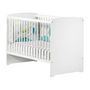 Voir la diapositive 2 : BABY PRICE Chambre bébé trio Basic boule: Lit 120x60, commode a langer et armoire - Babyprice - Blanc
