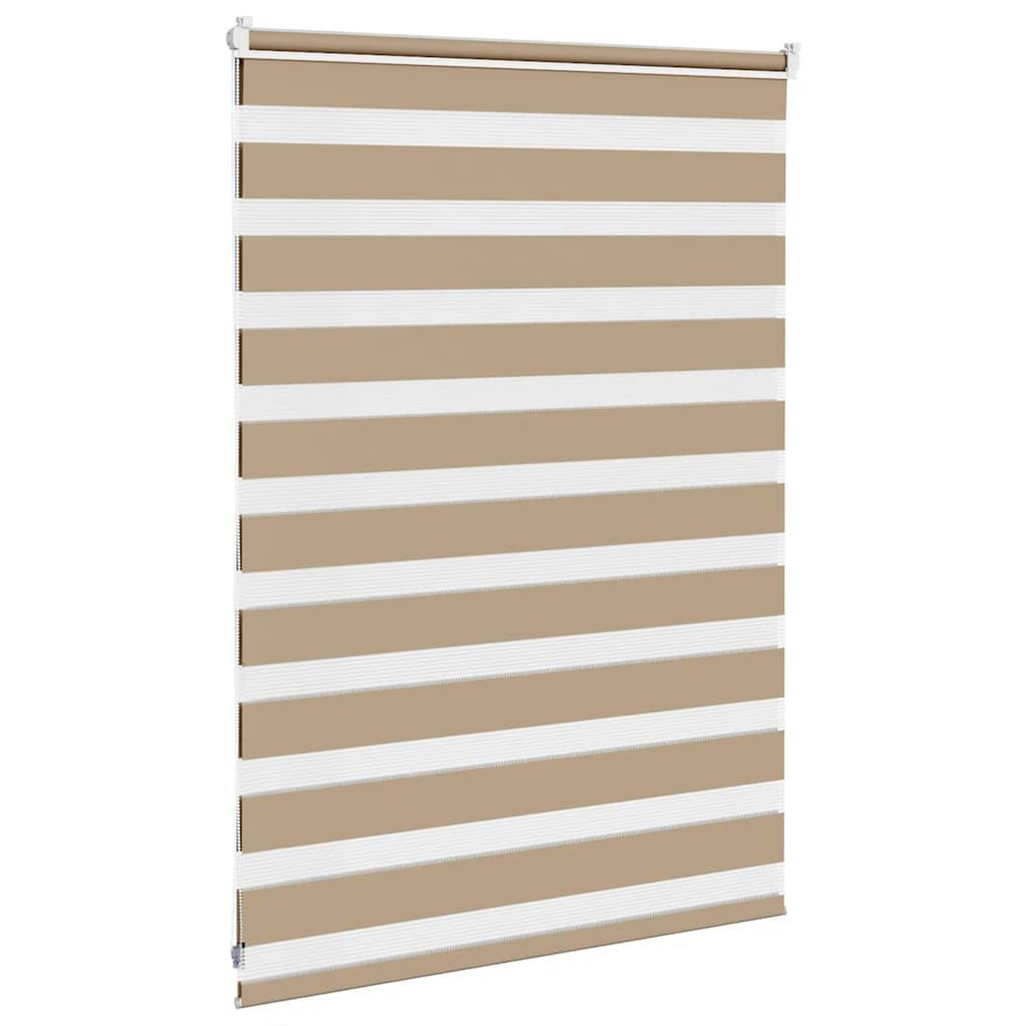 Voir la diapositive 4 : VIDAXL Store zebre marron sable largeur du tissu 105,9 cm polyester