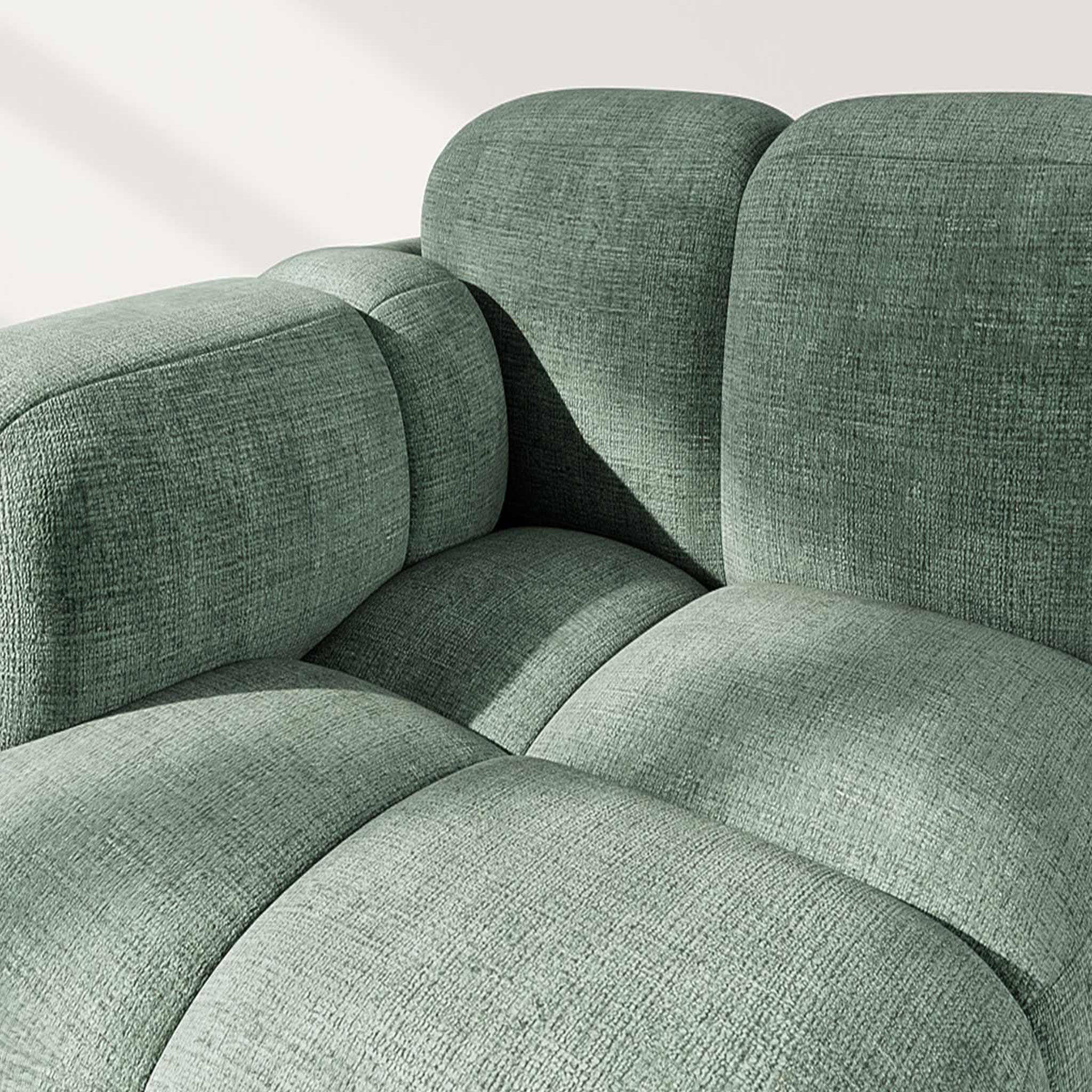 Voir la diapositive 4 : LISA DESIGN Grace - module d'assise gauche en velours texturé