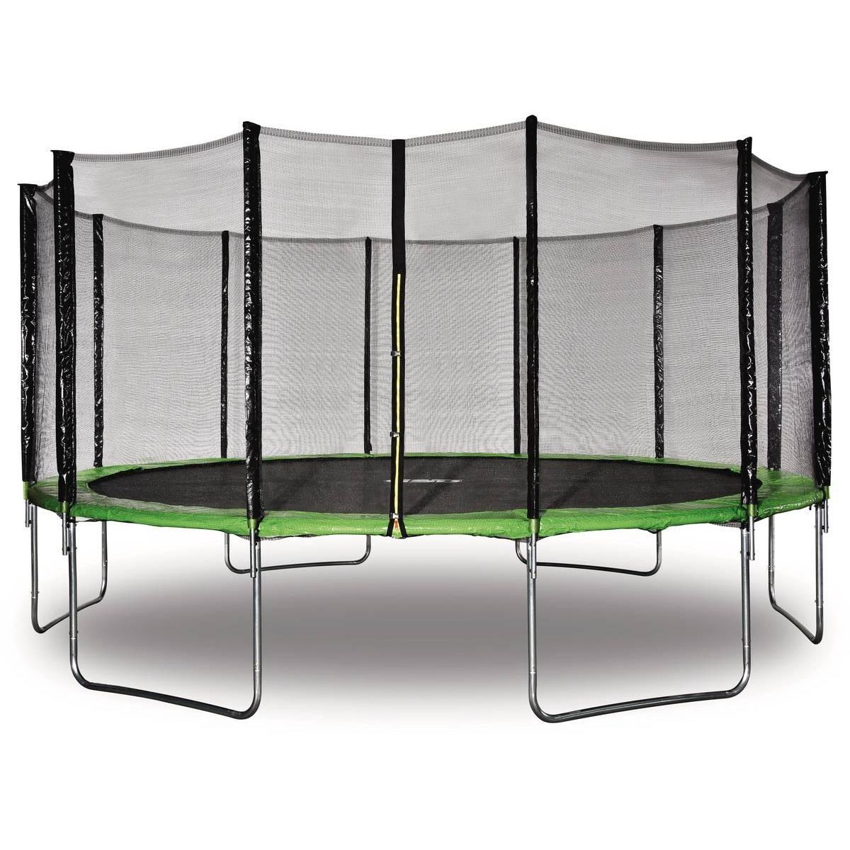 Habitat et Jardin Trampoline   Yoopi   - Ø 4.90 m - Vert