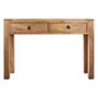 Voir la diapositive 2 : Paris Prix Console en Bois 2 Tiroirs  Ajmal  120cm Naturel