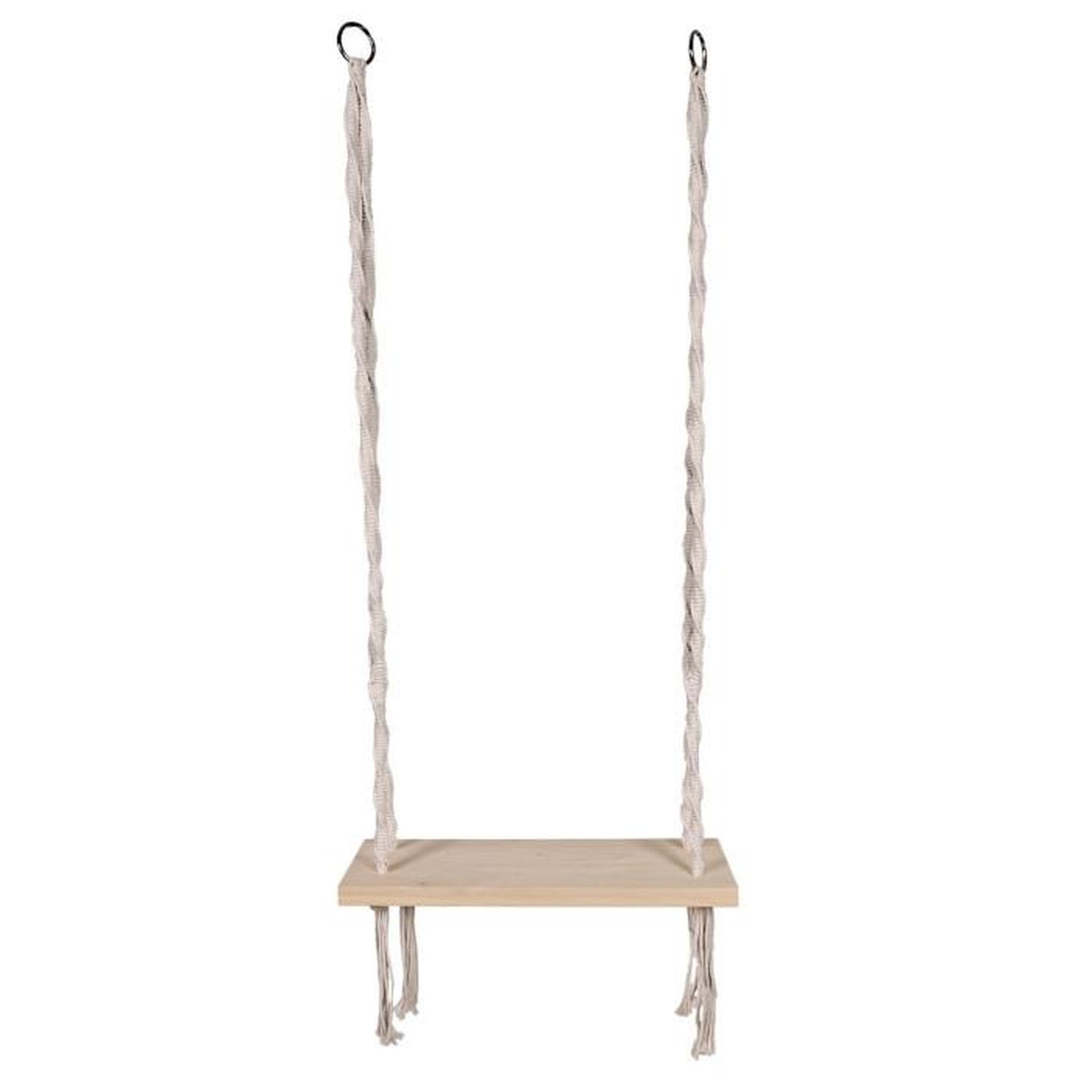 Paris Prix Balançoire en Bois  Macramé  150cm Blanc & Naturel