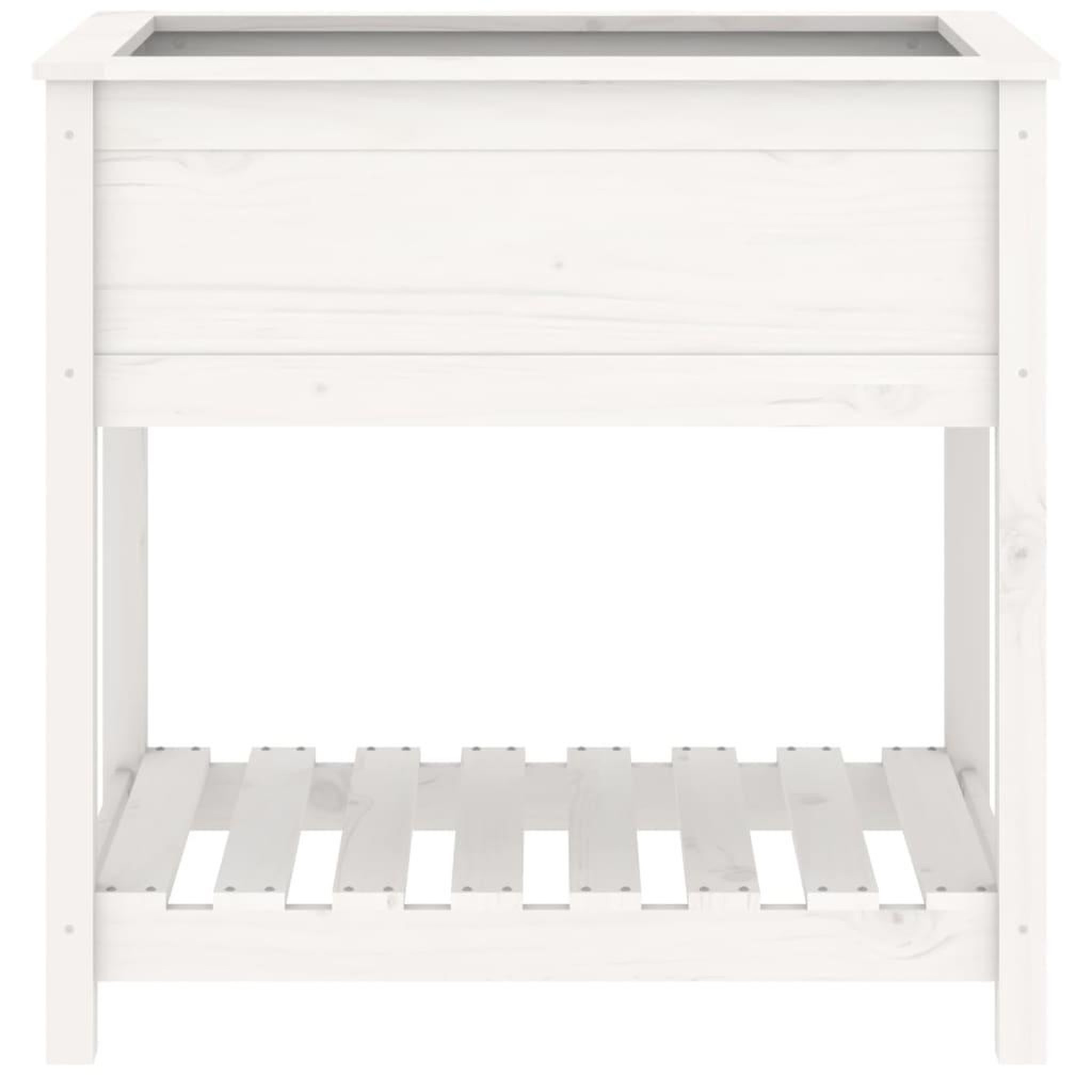 Voir la diapositive 5 : VIDAXL Jardiniere avec etagere Blanc 82,5x54x81 cm Bois massif de pin