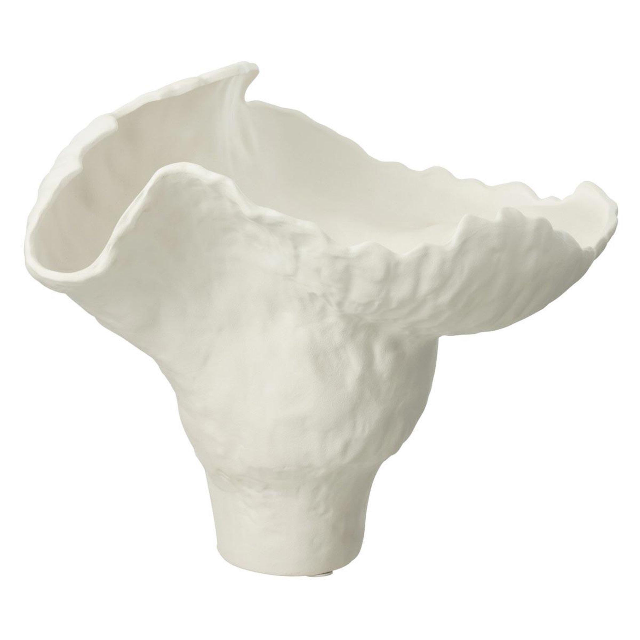 J-LINE Vase déco en céramique  corolla  51cm blanc