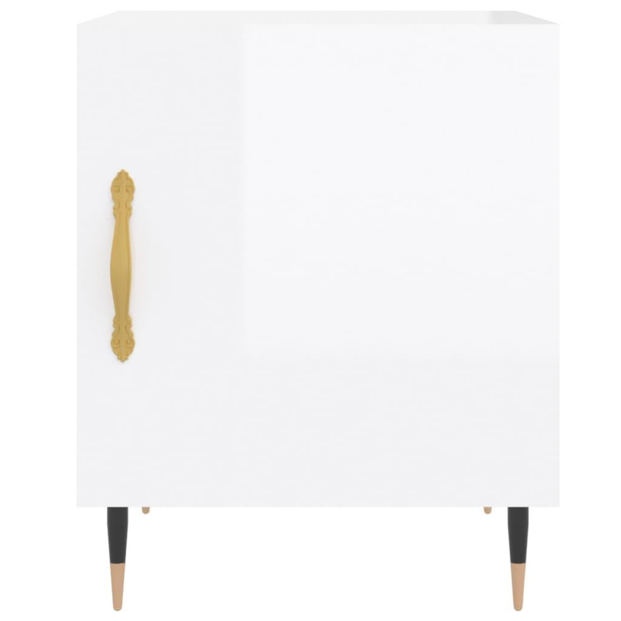 Voir la diapositive 5 : VIDAXL Tables de chevet 2 pcs blanc brillant 40x40x50 cm