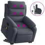 Voir la diapositive 2 : VIDAXL Fauteuil de massage inclinable Gris fonce Velours