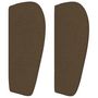Voir la diapositive 4 : VIDAXL Tete de lit avec oreilles Marron fonce 93x23x78/88 cm Tissu