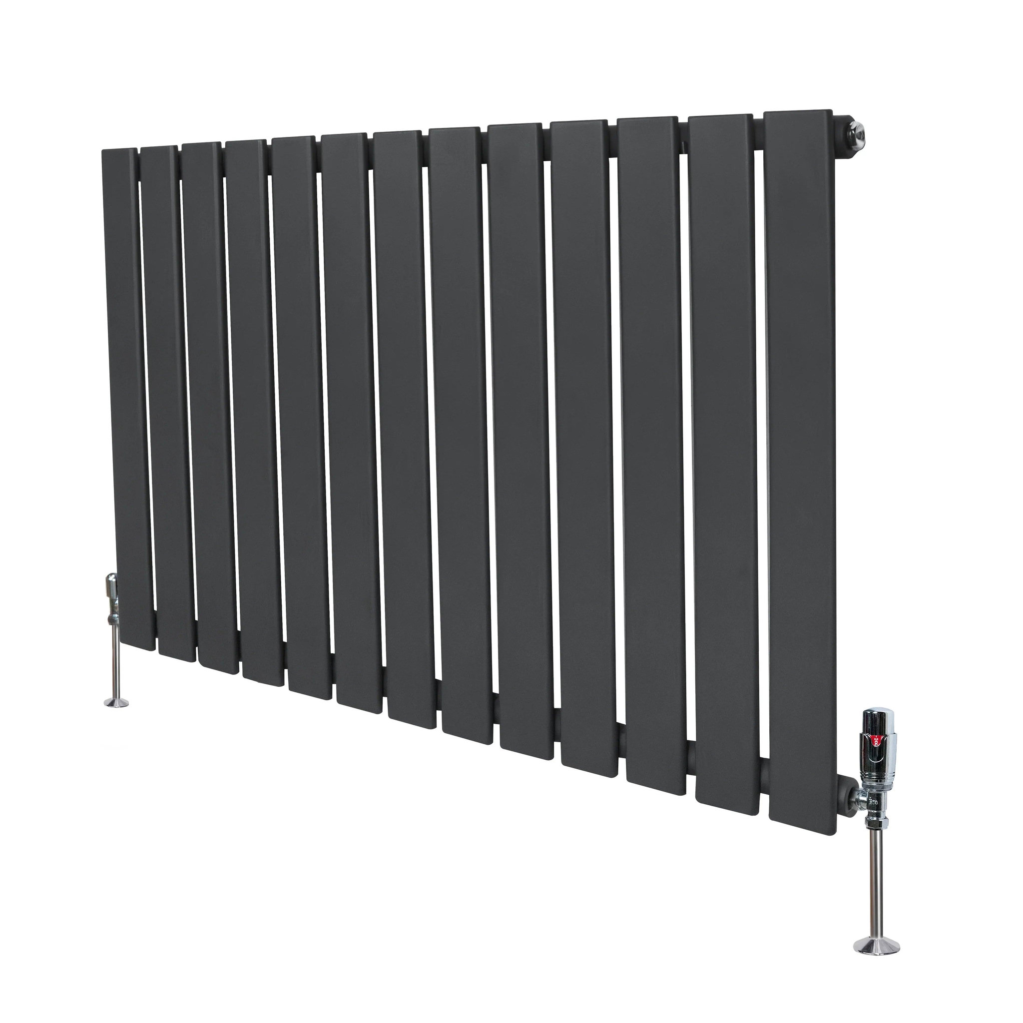 Voir la diapositive 1 : MONSTERSHOP Radiateur plat à 1 panneau & vannes - 600 x 910 mm