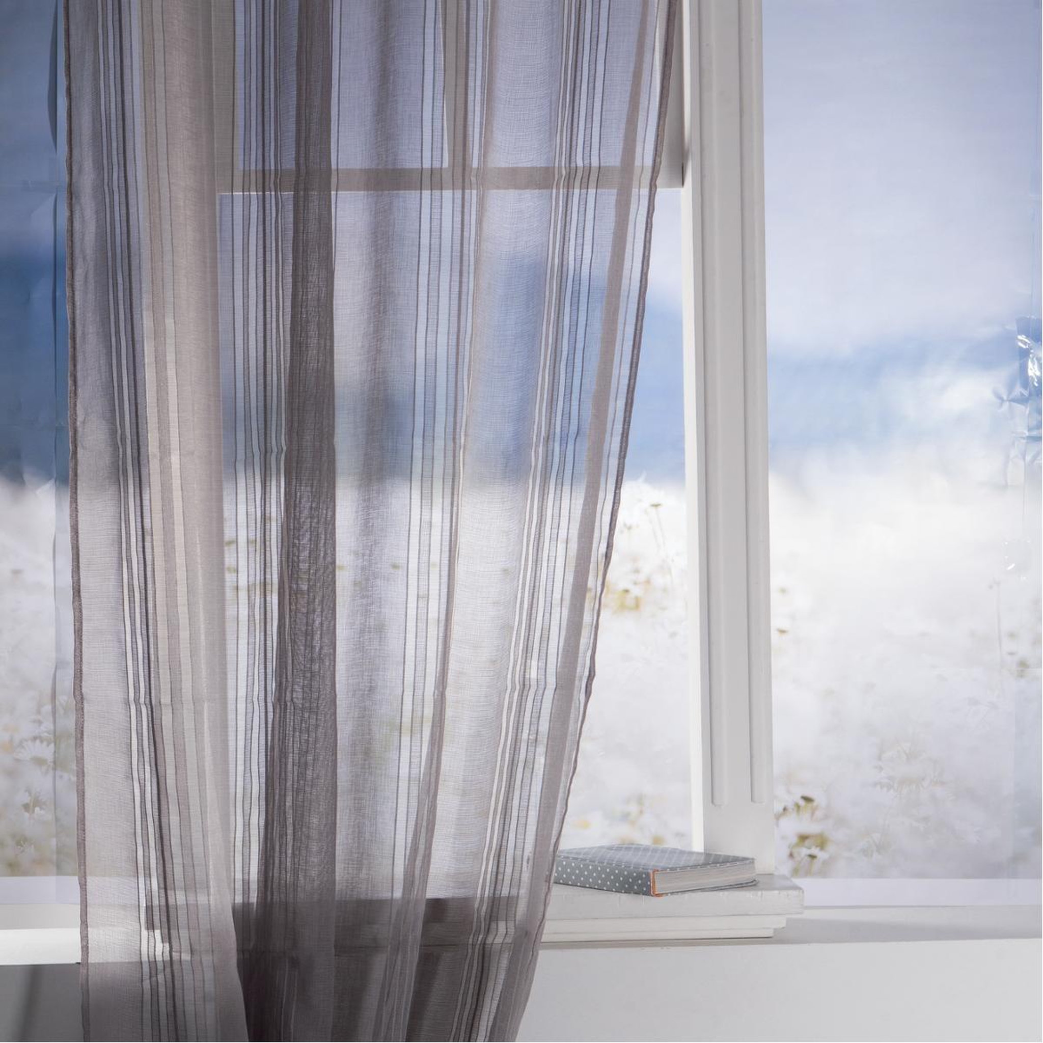 Voir la diapositive 4 : ATMOSPHERA Rideau voilage  lisa  140x240cm gris