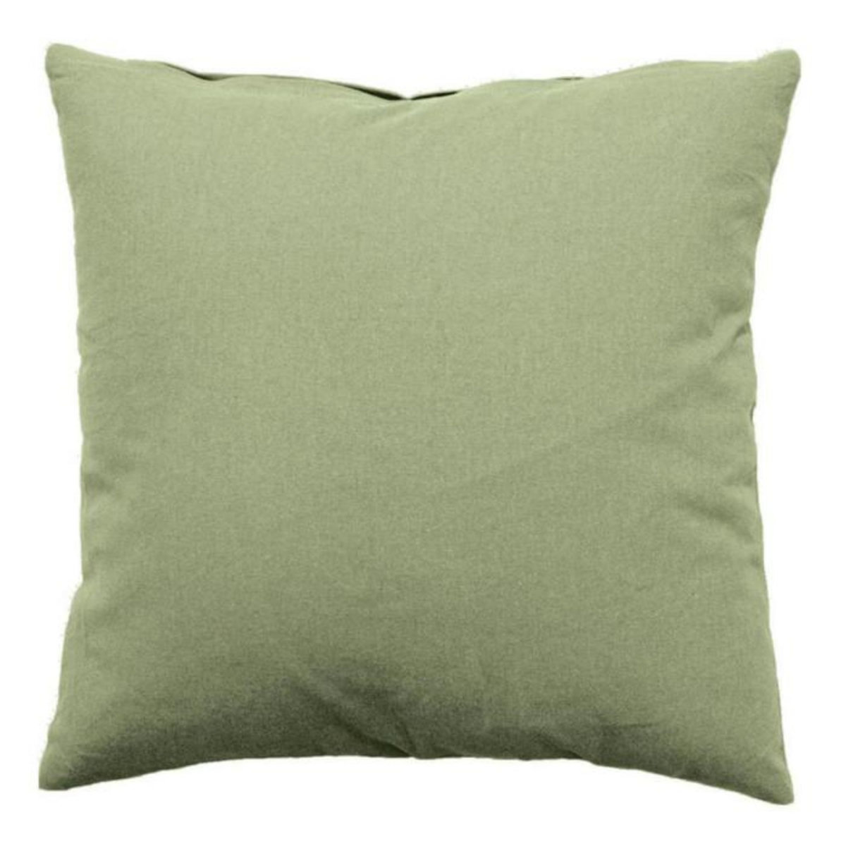 Paris Prix Coussin Déco Uni Déhoussable  Panama  40x40cm Vert Olive