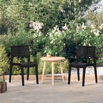 VIDAXL Chaises de jardin lot de 2 Anthracite Polypropylene