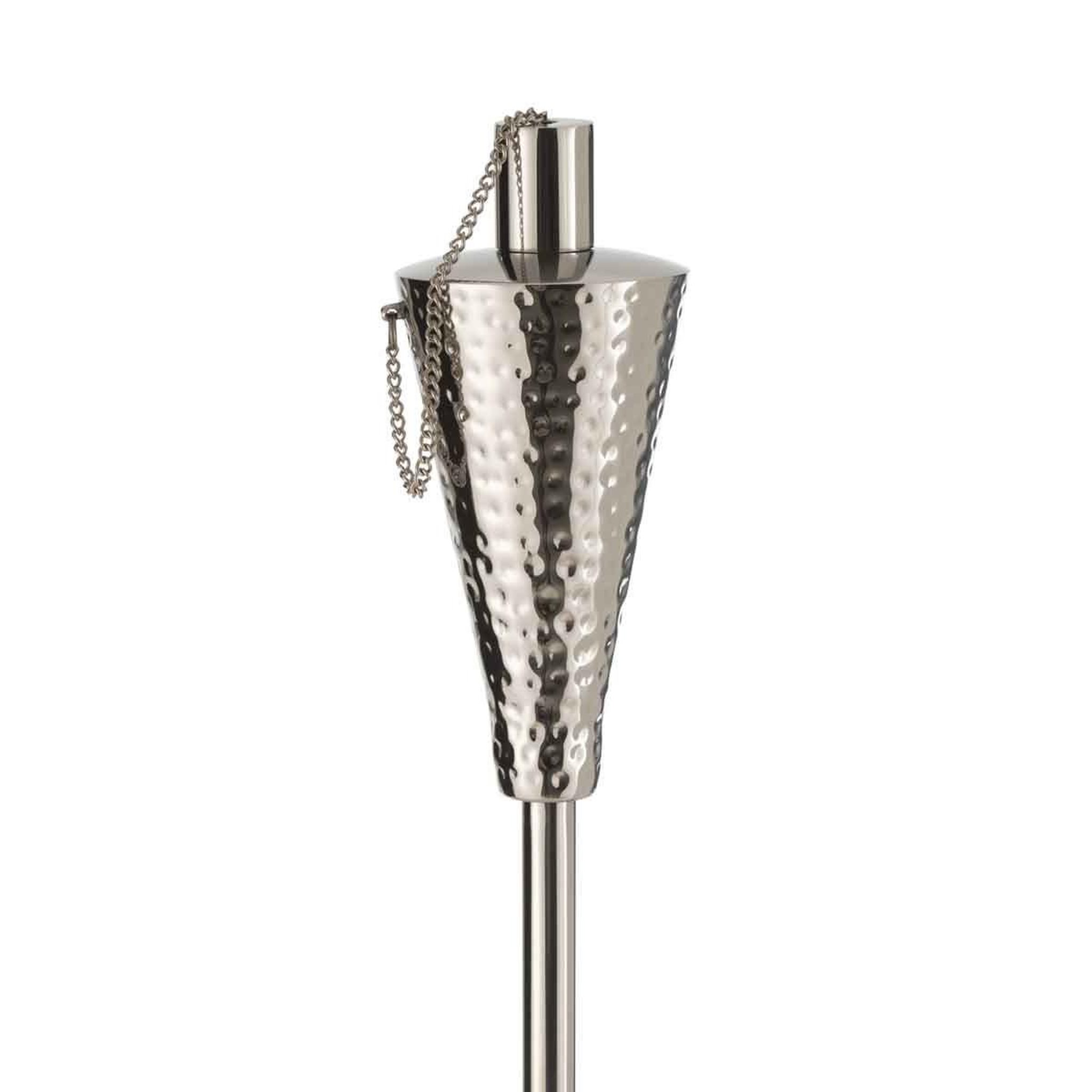 Voir la diapositive 3 : J-LINE Torche de jardin design  conique  156cm argent