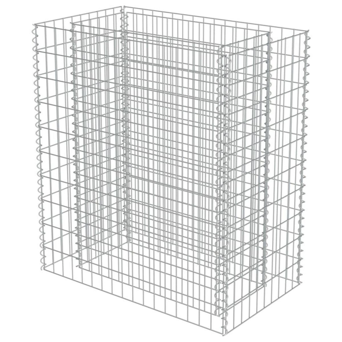 VIDAXL Lit sureleve a gabion Acier galvanise 90x50x100 cm