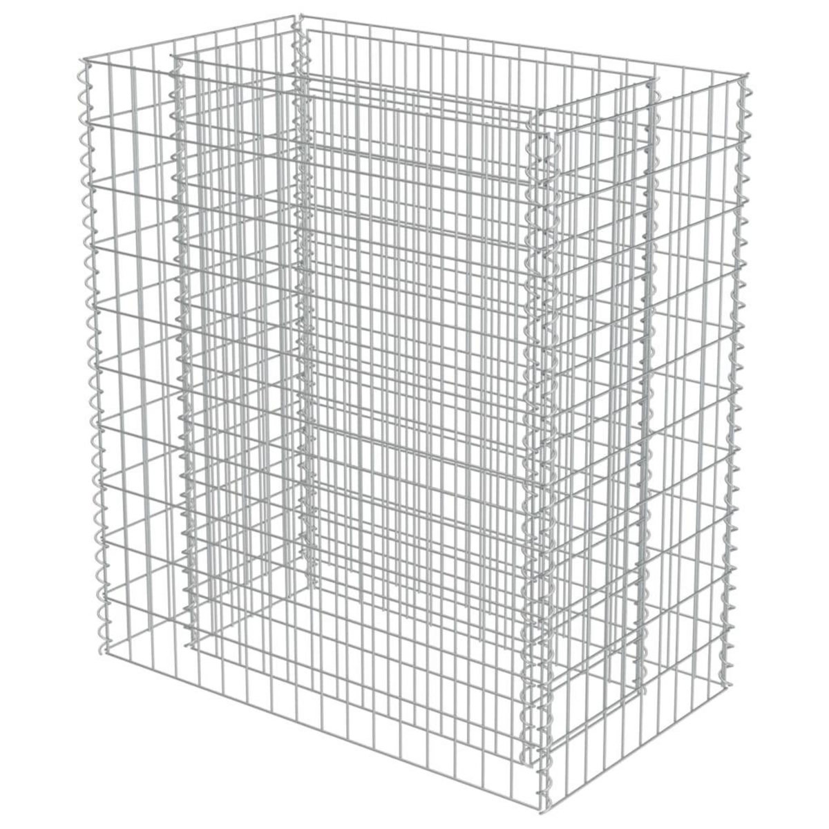 VIDAXL Lit sureleve a gabion Acier galvanise 90x50x100 cm