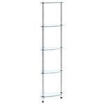 VIDAXL Etagere 5 niveaux Transparent 30x30x130 cm Verre trempe