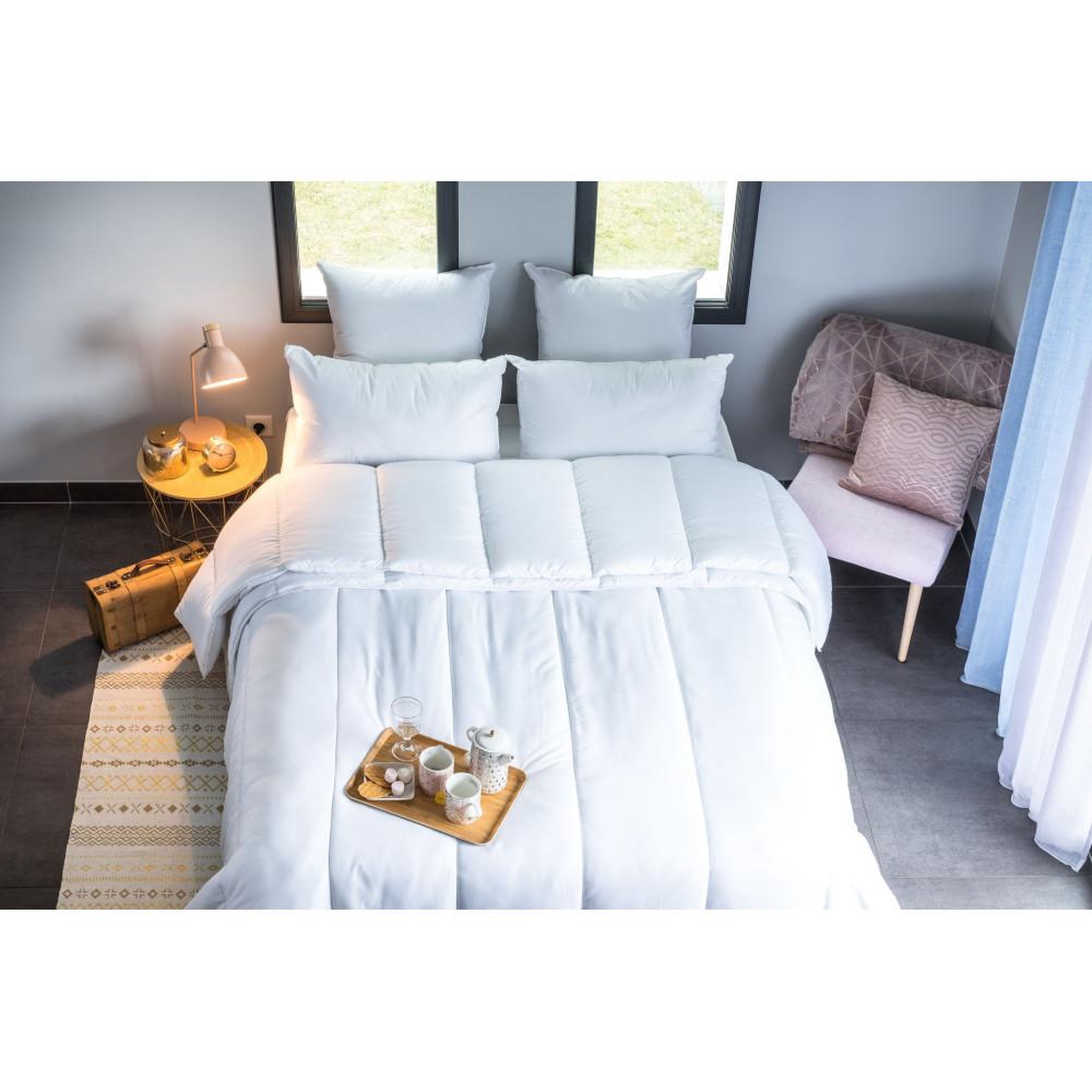 Voir la diapositive 2 : BLANREVE Couette - 140 x 200 cm - BLANReVE - 4 saisons - 420 g/m² - Blanc