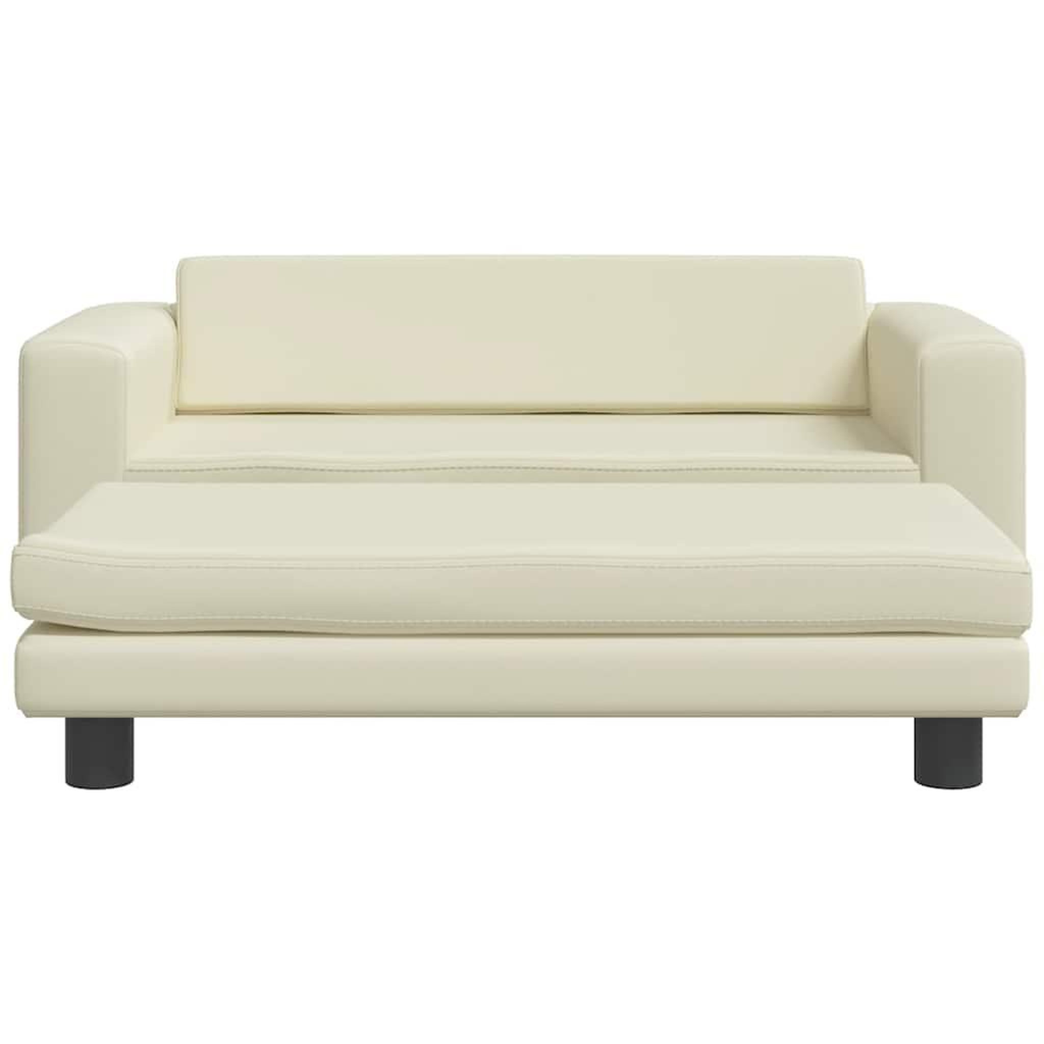 Voir la diapositive 3 : VIDAXL Lit pour chien avec extension creme 100x50x30 cm similicuir