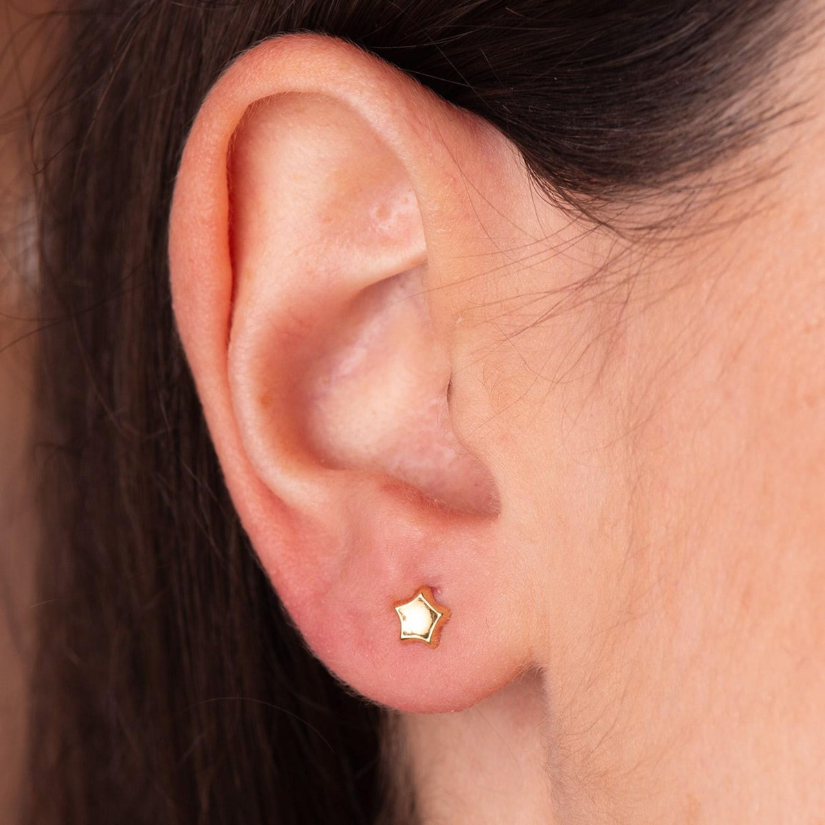 L'ATELIER D'AZUR Boucles d'Oreilles Or 18 Carats 750/000 Jaune Etoile