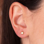 Voir la diapositive 2 : L'ATELIER D'AZUR Boucles d'Oreilles Or 18 Carats 750/000 Jaune Etoile