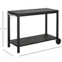 Voir la diapositive 3 : HOMCOM Desserte de jardin - desserte pour plancha - chariot de service à roulettes multi-rangements acier noir