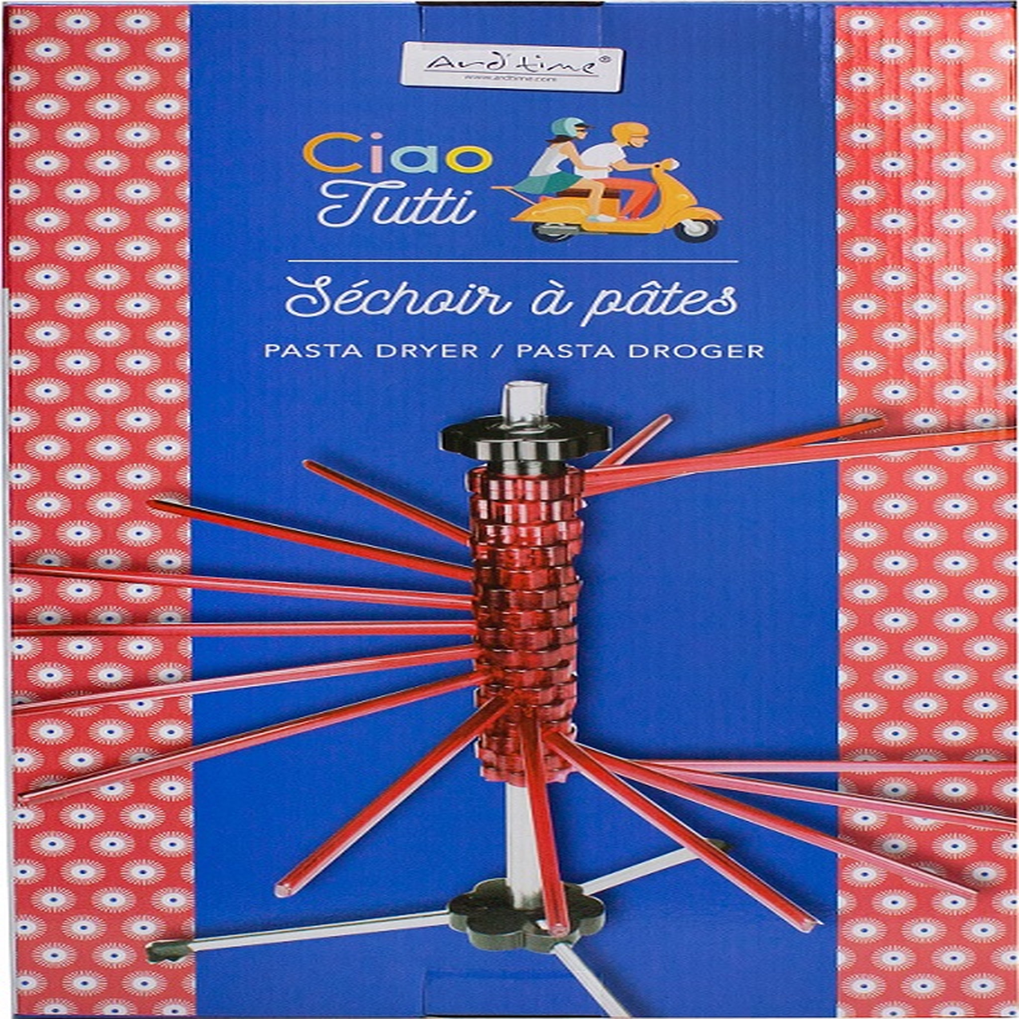 Voir la diapositive 2 :  SÉCHOIR À PÂTES COLORIS ROUGE BRILLANT