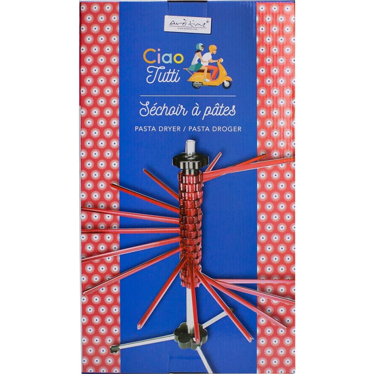  SÉCHOIR À PÂTES COLORIS ROUGE BRILLANT